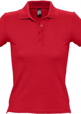 Γυναικείο πόλο πικέ People SOLS 11310 Red