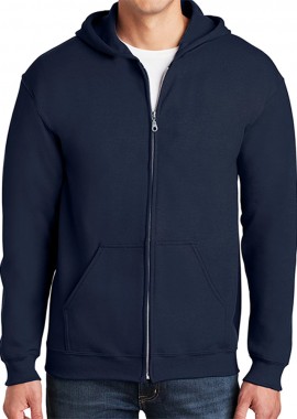 Heavyweight Full Zip Hooded Sweat Gildan 18600 Navy