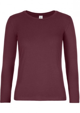 Γυναικείο μακρυμάνικο T- Shirt B & C TW08T Burgundy
