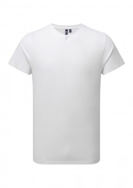 Ανδρικό T-shirt με κουμπί PREMIER PR219 Comis White