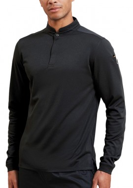- Ανδρικό T-shirt με κουμπί Μακρυμάνικο PREMIER PR647 Black