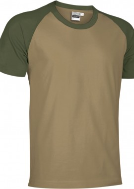 T-Shirt CAIMAN Valento CAVARGCKO Kamel Brown-Military Green