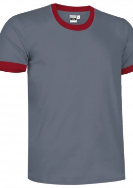 T-Shirt COMBI Valento CAVACOMGR Cement Grey-Lotto Red