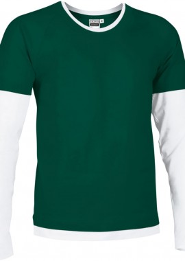 - T-Shirt DENVER Valento CAVADENBB Bottle Green-White