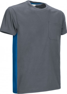 - T-Shirt THUNDER Valento CAVATHUGY Cement Grey-Royal Blue