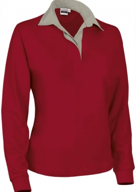 Γυναικείο μπλουζάκι πόλο ράγκμπι AVANT Valento RGVAMMLRJ Lotto Red