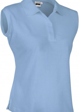 Γυναικείο αμάνικο μπλουζάκι πόλο VEGA Valento POVATMTCL Sky Blue