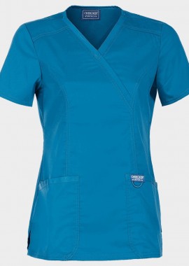 - Γυναικεία ιατρική μπλούζα WRAP WWE610 CHEROKEE 08001936 Caribbean Blue