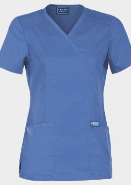 - Γυναικεία ιατρική μπλούζα WRAP WWE610 CHEROKEE 08001937 Light Blue