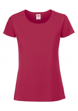 Γυναικείο T-Shirt Iconic 195 Ringspun Premium Fruit of the Loom 61-424-0 Cranberry