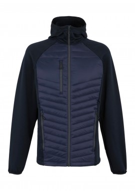 - Men’s Navigate Hybrid Hooded Jacket Regatta Professional TRA549 Navy/Seal Grey