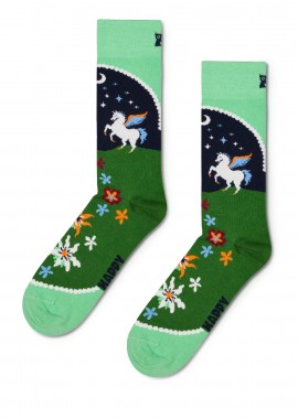 Happy Socks - Κάλτσες γυναικείες Happy Socks Πράσινο P003177 Pegasus Land Sock 100