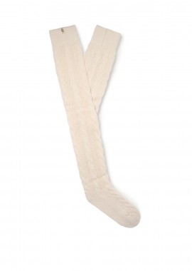 UGG - Κάλτσες γυναικείες UGG Off White 1171626-CRM Zanika Thigh High Cable 261
