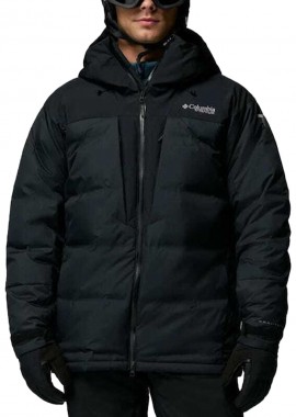 COLUMBIA - ΑΝΔΡΙΚΟ ΜΠΟΥΦΑΝ GLACIER RIDGE™ DOWN JACKET COLUMBIA ΚΑΝΟΝΙΚΗ ΓΡΑΜΜΗ ΜΑΥΡΟ