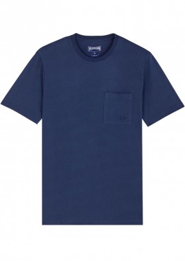 ΑΝΔΡΙΚΟ T-SHIRT ΚΟΝΤΟΜΑΝΙΚΟ ΑΠΟ ΟΡΓΑΝΙΚΟ ΒΑΜΒΑΚΙ TTNU0P00 ΜΠΛΕ
