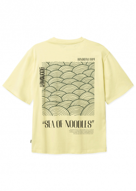 WOODBIRD - ΑΝΔΡΙΚΟ T-SHIRT WOODBIRD BAINE SEA ΜΕ ΤΥΠΩΜΑ ΚΙΤΡΙΝΟ
