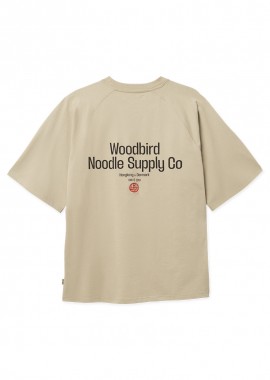 ΑΝΔΡΙΚΟ T-SHIRT WOODBIRD BLAKE SUPPLY ΜΕ ΤΥΠΩΜΑ ΜΠΕΖ