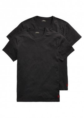 POLO RALPH LAUREN - ΑΝΔΡΙΚΟ T-SHIRT CLASSIC 2-PACK CREW POLO RALPH LAUREN ΚΑΝΟΝΙΚΗ ΓΡΑΜΜΗ ΜΑΥΡΟ