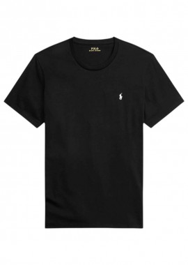 ΑΝΔΡΙΚΟ T-SHIRT POLO RALPH LAUREN CREW ΚΟΝΤΟΜΑΝΙΚΟ ΜΑΥΡΟ