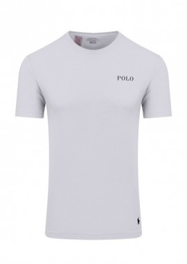 ΑΝΔΡΙΚΟ T-SHIRT POLO RALPH LAUREN CREW ΚΟΝΤΟΜΑΝΙΚΟ ΛΕΥΚΟ