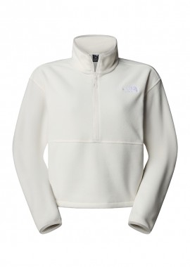 NORTH FACE - ΓΥΝΑΙΚΕΙΟ ΦΟΥΤΕΡ FLEECE THE NORTH FACE GLACIER 1/2 ZIP SHORT ΚΑΝΟΝΙΚΗ ΓΡΑΜΜΗ ΕΚΡΟΥ