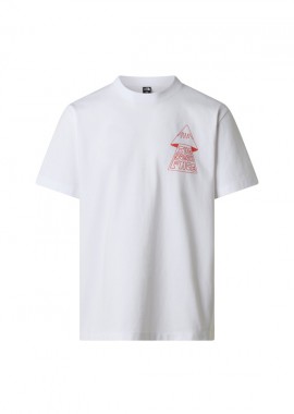 ΑΝΔΡΙΚΟ T-SHIRT THE NORTH FACE MOUNTAIN PLAY ΚΟΝΤΟΜΑΝΙΚΟ ΛΕΥΚΟ