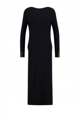 BARBOUR INTERNATIONAL - ΓΥΝΑΙΚΕΙΟ ΦΟΡΕΜΑ OLIVIOS MIDI DRESS BARBOUR INTERNATIONAL ΚΑΝΟΝΙΚΗ ΓΡΑΜΜΗ ΜΑΥΡΟ