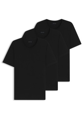 ΑΝΔΡΙΚO T-SHIRT BOSS RN CLASSIC ΚΟΝΤΟΜΑΝΙΚΟ 3 ΤΜΧ ΜΑΥΡΟ