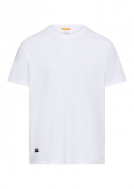 ΑΝΔΡΙΚΟ T-SHIRT CAMEL ACTIVE FLEXXXACTIVE ΚΟΝΤΟΜΑΝΙΚO ΣΤΡΟΓΓΥΛΗ ΛΑΙΜΟΚΟΨΗ ΛΕΥΚΟ
