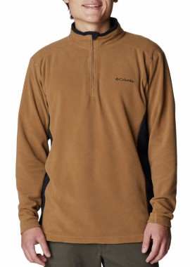 COLUMBIA - ΑΝΔΡΙΚΗ ΜΠΛΟΥΖΑ KLAMATH RANGE™ II HALF ZIP FLEECE COLUMBIA ΚΑΝΟΝΙΚΗ ΓΡΑΜΜΗ ΜΠΕΖ/ΜΑΥΡΟ