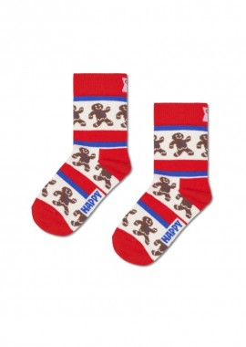 HAPPY SOCKS - ΠΑΙΔΙΚΕΣ ΚΑΛΤΣΕΣ GINGERBREAD STRIPE HAPPY SOCKS ΠΟΛΥΧΡΩΜΟ