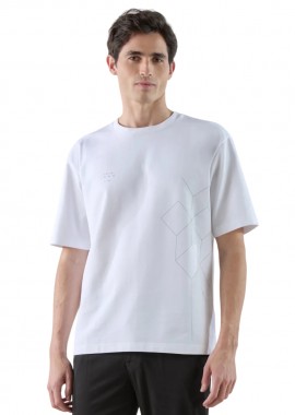 IZAC - ΑΝΔΡΙΚΟ T-SHIRT IZAC GRAPHY OVERSIZED ΛΕΥΚΟ