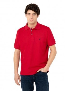 ΑΝΔΡΙΚΗ POLO ΜΠΛΟΥΖΑ NAUTICA ΚΟΝΤΟΜΑΝΙΚΗ ΚΟΚΚΙΝΟ