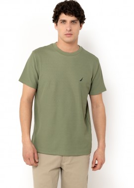 NAUTICA - ΑΝΔΡΙΚΟ T-SHIRT NAUTICA ΚΟΝΤΟΜΑΝΙΚΟ ΛΑΔΙ