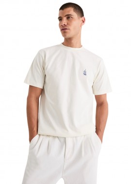 ΑΝΔΡΙΚΟ T-SHIRT NAUTICA ΚΟΝΤΟΜΑΝΙΚΟ ΜΕ ΤΥΠΩΜΑ ΕΚΡΟΥ