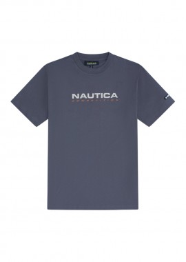 NAUTICA - ΑΝΔΡΙΚΟ T-SHIRT NAUTICA ΚΟΝΤΟΜΑΝΙΚΟ ΓΚΡΙ