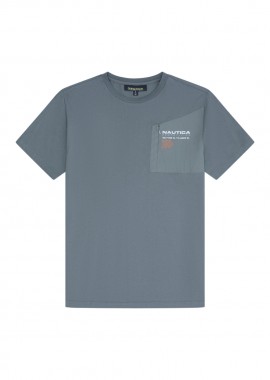 ΑΝΔΡΙΚΟ T-SHIRT NAUTICA ΚΟΝΤΟΜΑΝΙΚΟ ΧΑΚΙ