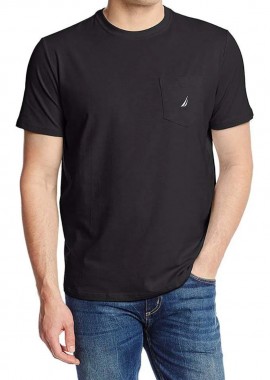 NAUTICA - ΑΝΔΡΙΚΟ T-SHIRT NAUTICA ΚΟΝΤΟΜΑΝΙΚΟ ΜΑΥΡΟ