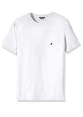 NAUTICA - ΑΝΔΡΙΚΟ T-SHIRT NAUTICA ΚΟΝΤΟΜΑΝΙΚΟ ΛΕΥΚΟ
