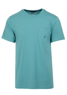 NAUTICA - ΑΝΔΡΙΚΟ T-SHIRT NAUTICA ΚΟΝΤΟΜΑΝΙΚΟ ΠΡΑΣΙΝΟ