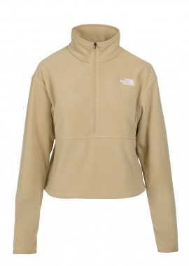 NORTH FACE - ΓΥΝΑΙΚΕΙΟ ΦΟΥΤΕΡ FLEECE THE NORTH FACE GLACIER 1/2 ZIP SHORT ΚΑΝΟΝΙΚΗ ΓΡΑΜΜΗ ΧΑΚΙ