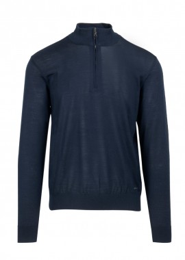 ΑΝΔΡΙΚΟ ΠΛΕΚΤΟ HALF ZIP PAUL & SHARK ΚΑΝΟΝΙΚΗ ΓΡΑΜΜΗ ΜΠΛΕ