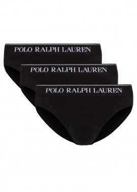 POLO RALPH LAUREN - ΑΝΔΡΙΚΑ ΕΣΩΡΟΥΧΑ POLO RALPH LAUREN LOW RISE BRIEF 3 ΤΜΧ ΜΑΥΡΟ