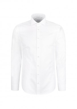 ΑΝΔΡΙΚΟ ΜΑΚΡΥΜΑΝΙΚΟ ΠΟΥΚΑΜΙΣΟ CASUAL SPREAD KENT 98 SEIDENSTICKER SLIM FIT ΛΕΥΚΟ