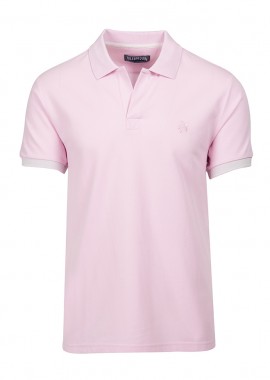 ΑΝΔΡΙΚΟ KONTOMANIKO PIQUE POLO SHIRT ΧΩΡΙΣ ΚΟΥΜΠΙΑ ΑΠΟ ΟΡΓΑΝΙΚΟ ΒΑΜΒΑΚΙ PLTAN100 ΡΟΖ