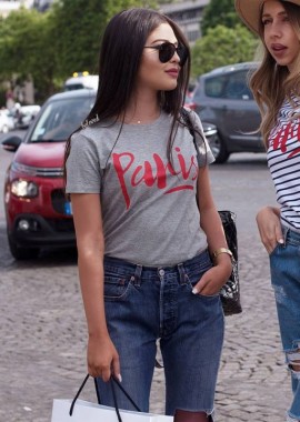 PARIS GREY WITH RED TSHIRT