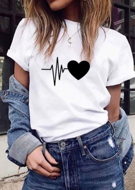 CARDIOGRAM WHITE T-SHIRT