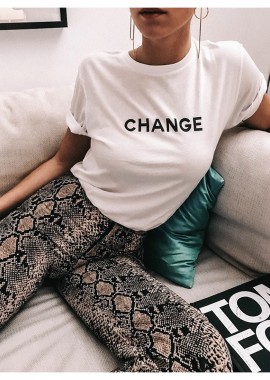 CHANGE WHITE T-SHIRT