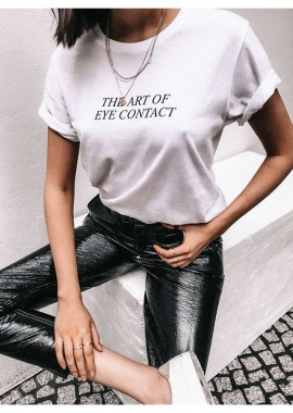 EYE CONTACT WHITE T-SHIRT