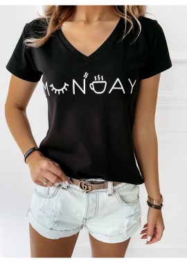 MONDAY BLACK TSHIRT